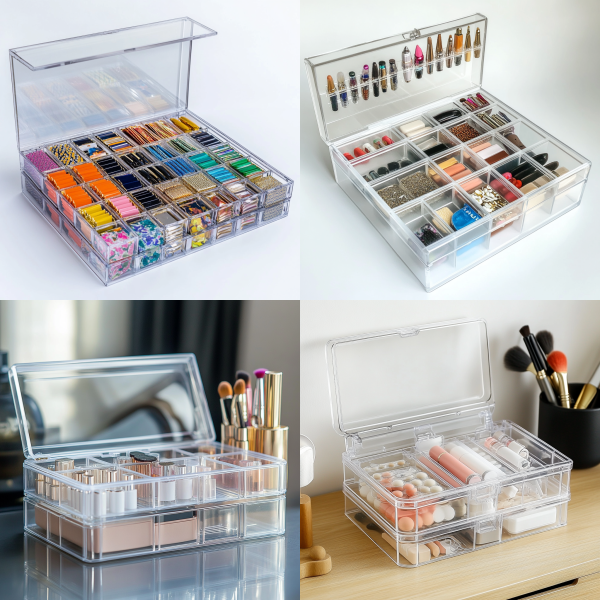 Acrylic Compartment Storage Box
