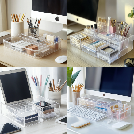 Acrylic Desktop Compartment Organizer