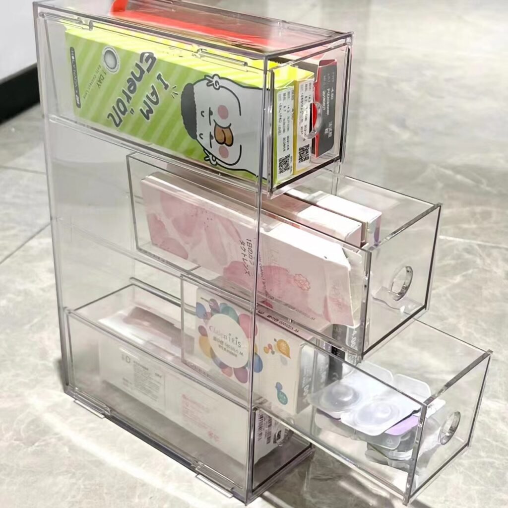 3 tiers acrylic drawer organizer