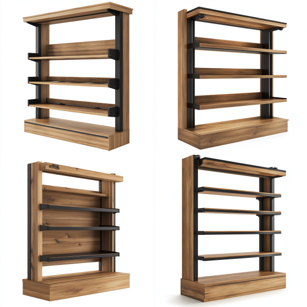 wall mountable wood rack