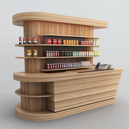 store wood display